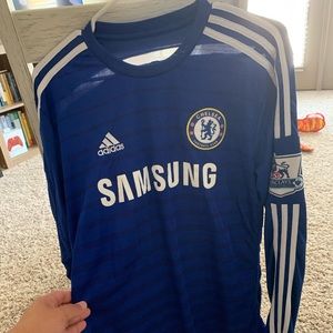 Adidas Chelsea FC Hazard Jersey with patches.